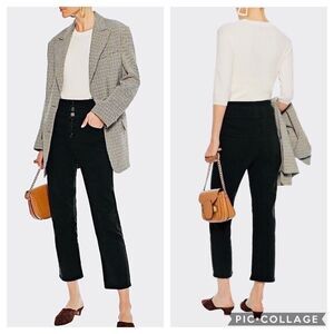 Joie Black High Rise Button Up Laurelle Jeans